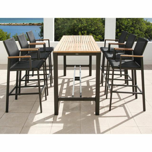Barlow Tyrie Aura 79&quot; Rectangular Bar Table - Teak Top