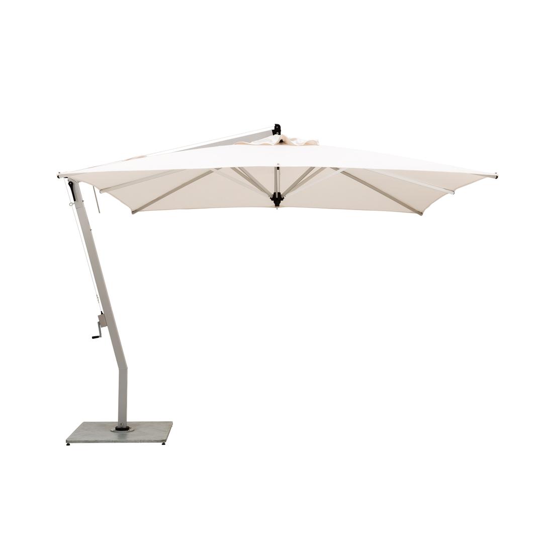 Woodline Shade Solutions Picollo Tilt 10' Square Aluminum Cantilever Patio Umbrella