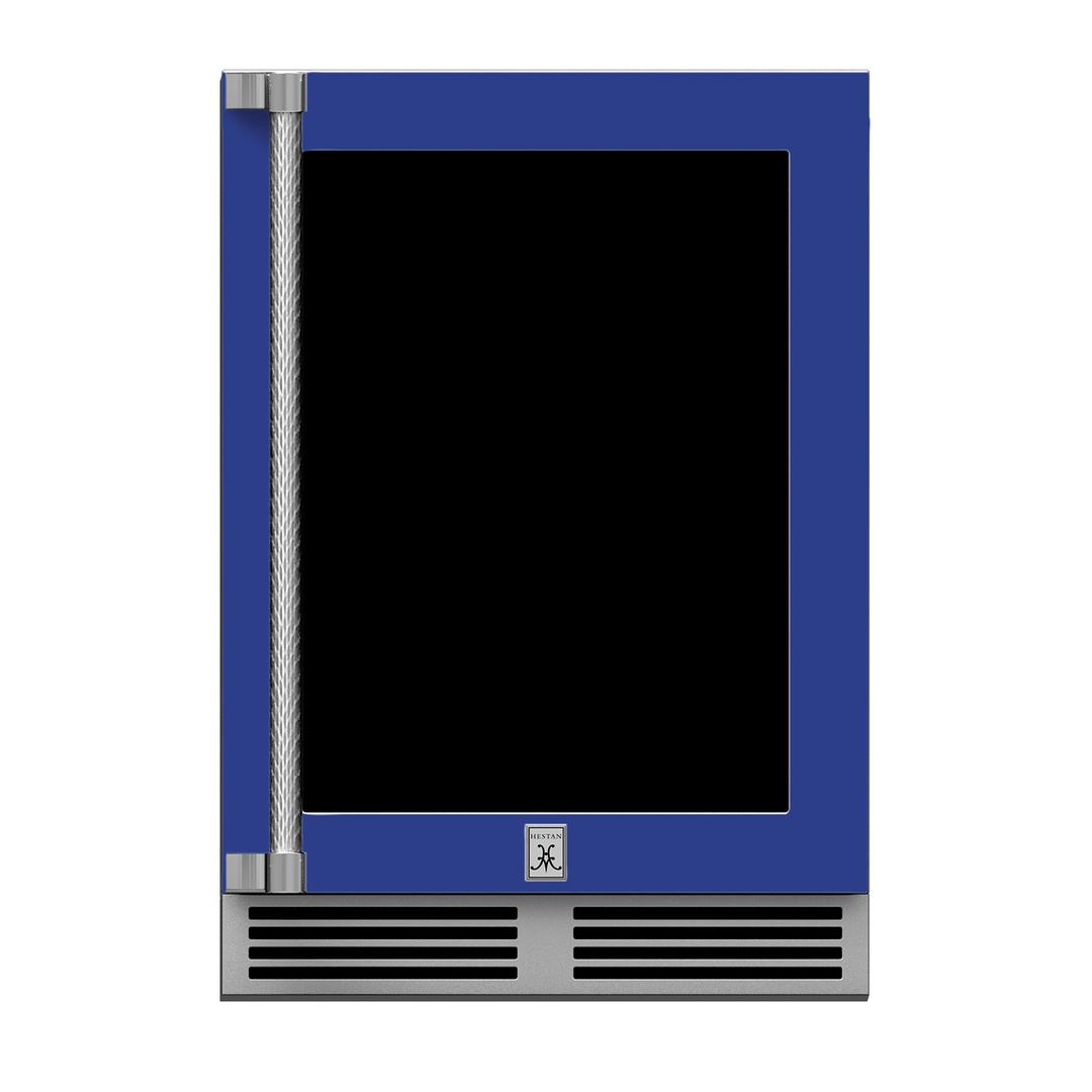 Hestan 24" Dual Zone Outdoor Refrigerator with Wine Storage and UV-Coated Glass Door
