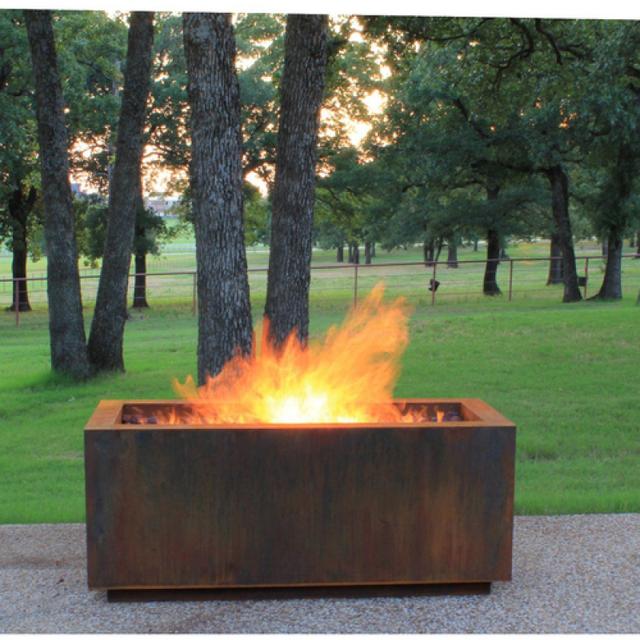 Bentintoshape 48&quot; x 20&quot; Rectangular Fire Pit - Hidden Tank
