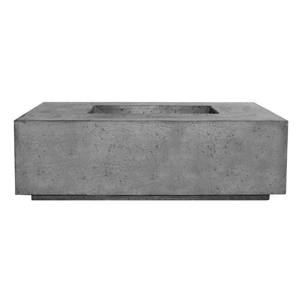 Prism Hardscapes Porto Rectangular 68" Concrete Gas Fire Table w/ Hidden Tank
