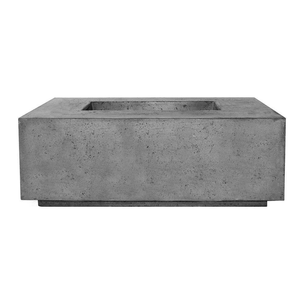 Prism Hardscapes Porto Rectangular 58" Concrete Gas Fire Table w/ Hidden Tank