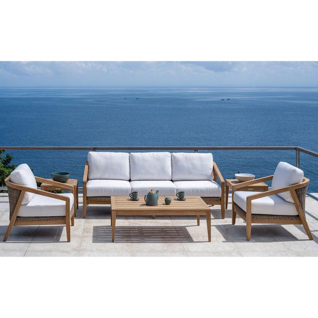 Kingsley Bate Spencer Teak/Woven Deep Seating Sofa