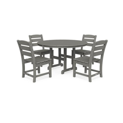 Polywood Lakeside 5-Piece Round Side Chair Dining Set
