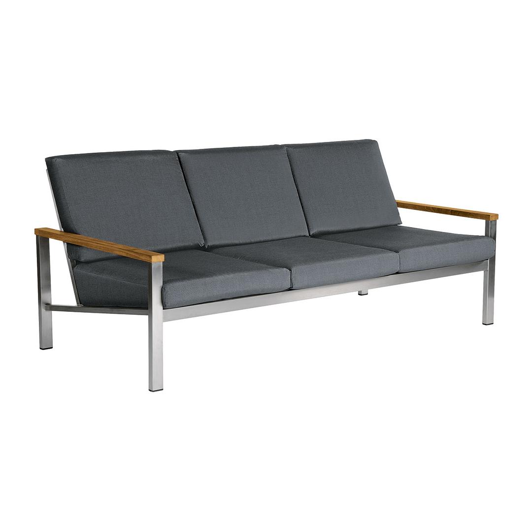 Barlow Tyrie Equinox Deep Seating Sofa - Raw Stainless Steel