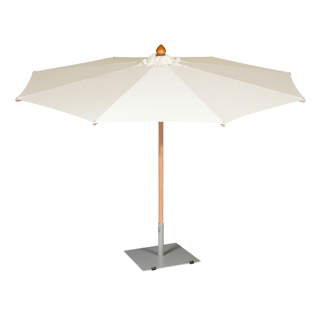 Barlow Tyrie Napoli 11.5' Round Wood Market Patio Umbrella