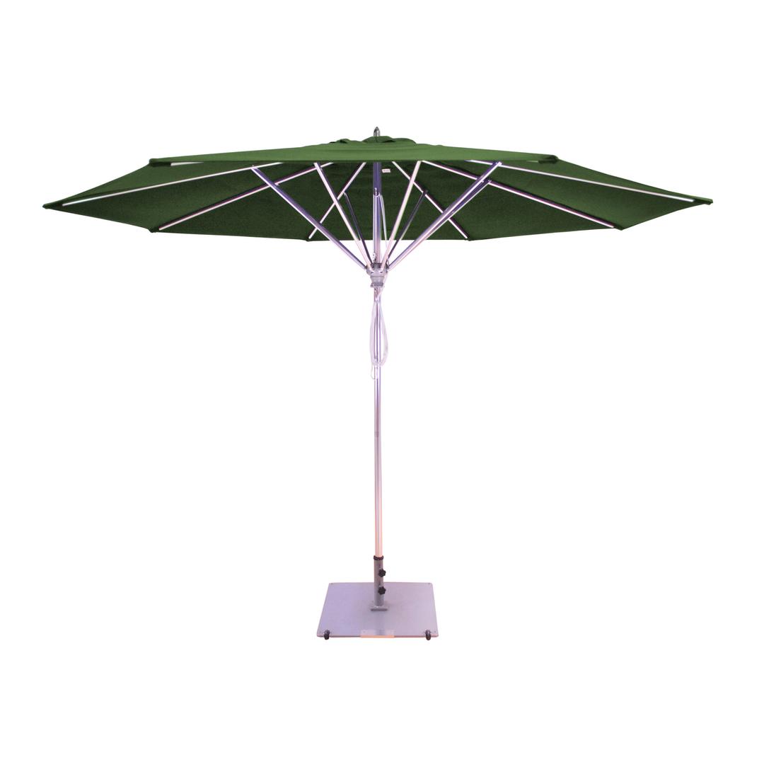 Galtech Flat Profile 11' Round Aluminum Commercial Market Patio Umbrella