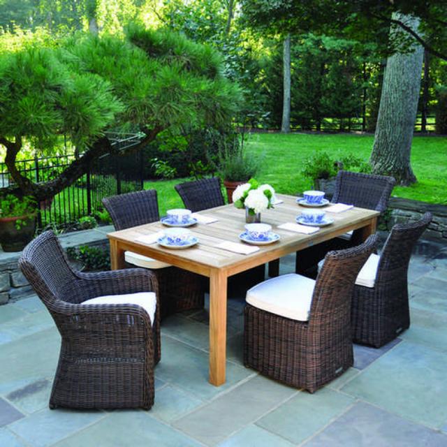 Kingsley Bate Sag Harbor 6-Seat Rectangular Dining Set