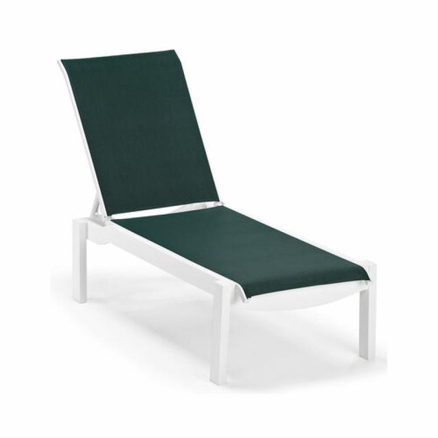 Telescope Casual Leeward MGP Sling Stacking Chaise w/ Wheels