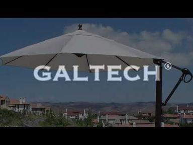 Galtech 10' x 10' Square Aluminum Cantilever Patio Umbrella | AuthenTEAK