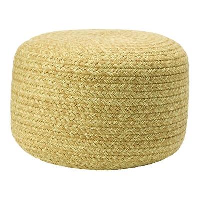 Jaipur Living Vibe Santa Rosa Solid Beige Cylinder Outdoor Pouf