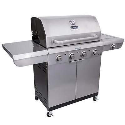 SABER Stainless Steel 670 4-Burner Propane Gas Grill