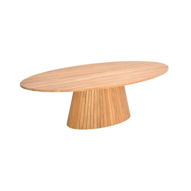 POVL Outdoor Umar 114&quot; Oval Teak Dining Table