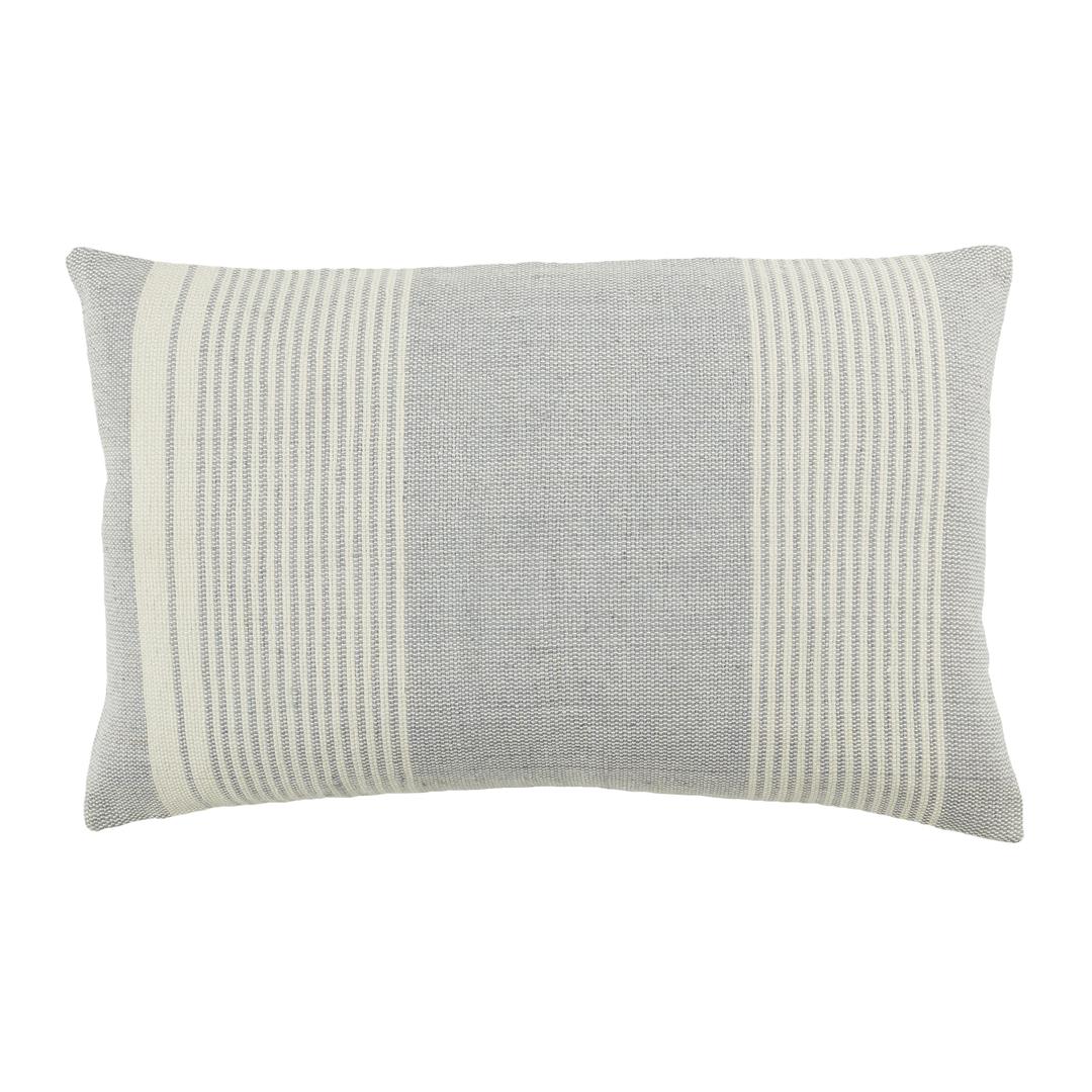 Jaipur Living 21" x 13" Carinda Gray Lumbar Outdoor Pillow