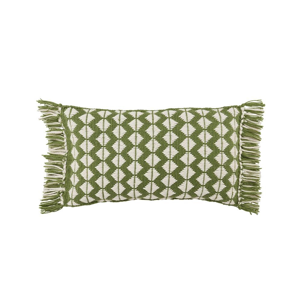 Jaipur Living 21" x 13" Perdita Green Lumbar Outdoor Pillow