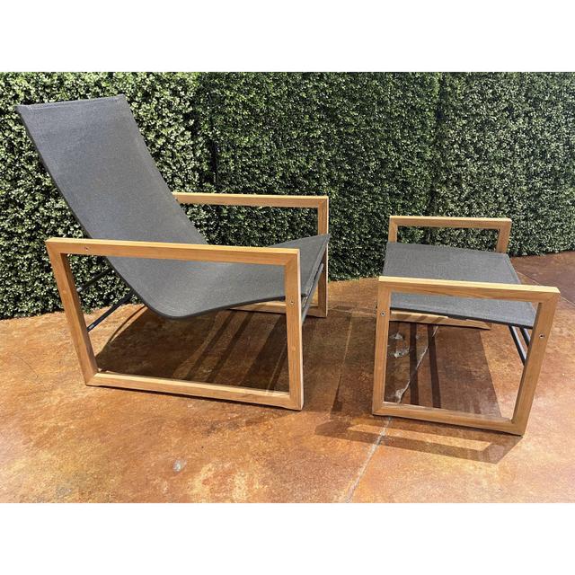 POVL Outdoor Qube High Back Teak Lounge Chair - Set of 4