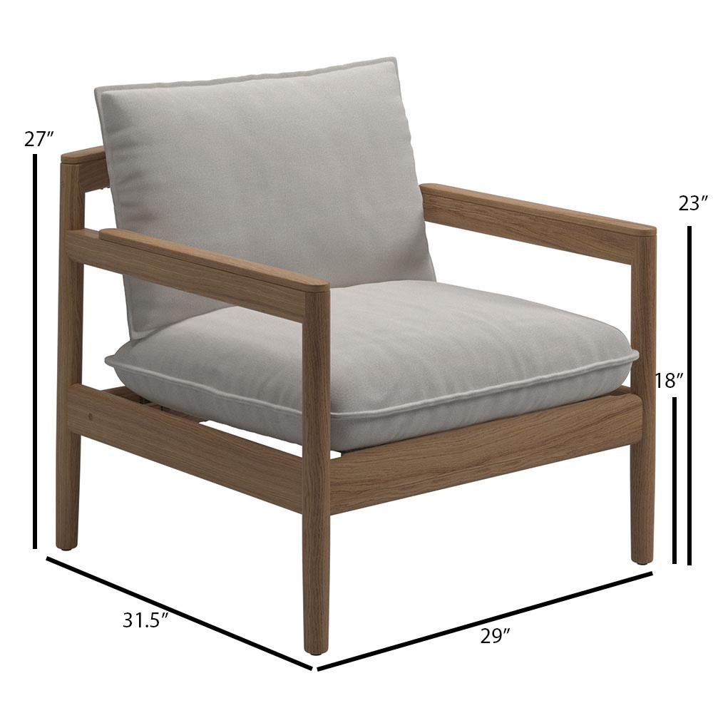 Gloster Saranac Teak Lounge Chair - Dims Gloster Saranac Teak Lounge Chair - Dims
