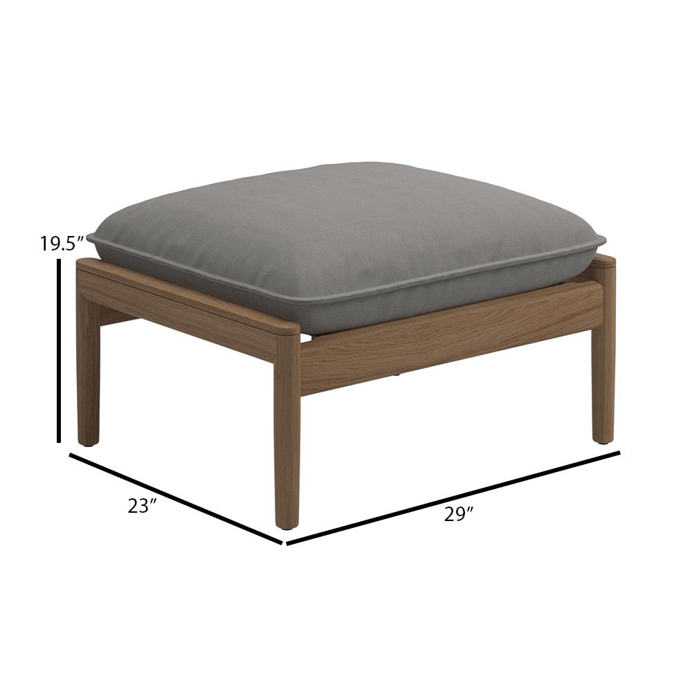 Gloster Saranac Teak Ottoman - Dims Gloster Saranac Teak Ottoman - Dims
