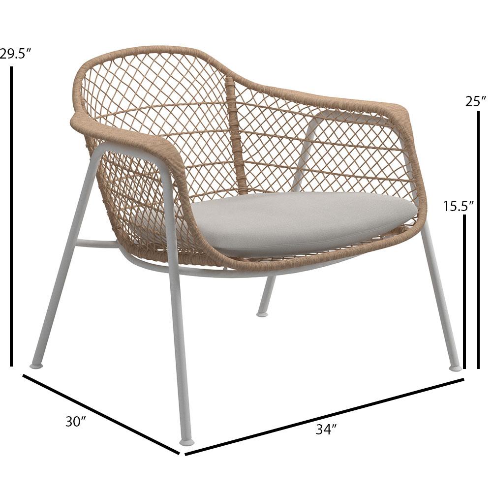 Gloster Fresco Aluminum Lounge Chair - Dims Gloster Fresco Aluminum Lounge Chair - Dims