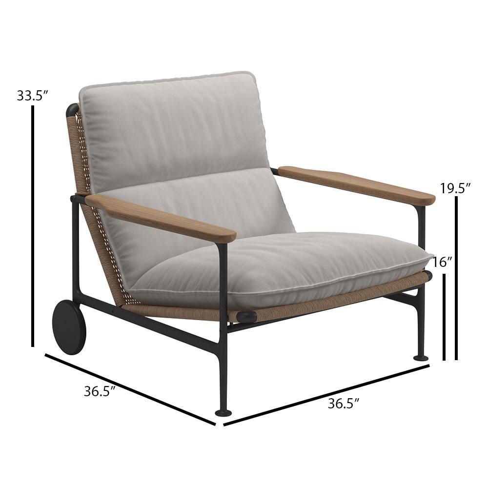 Gloster Zenith Woven Lounge Chair with Arms - Dims Gloster Zenith Woven Lounge Chair with Arms - Dims