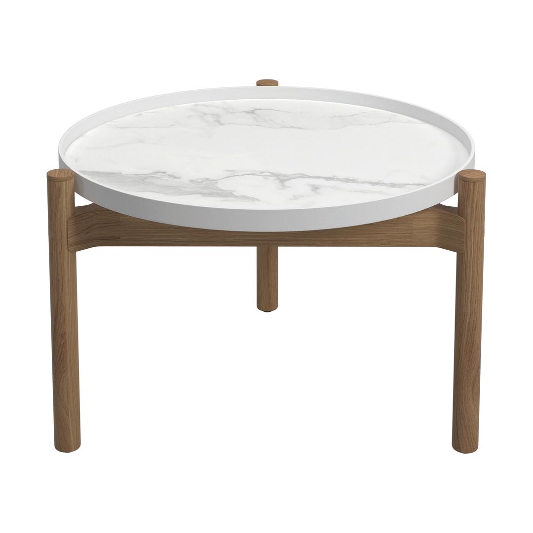 Gloster Sepal 26" Ceramic Round Side Table