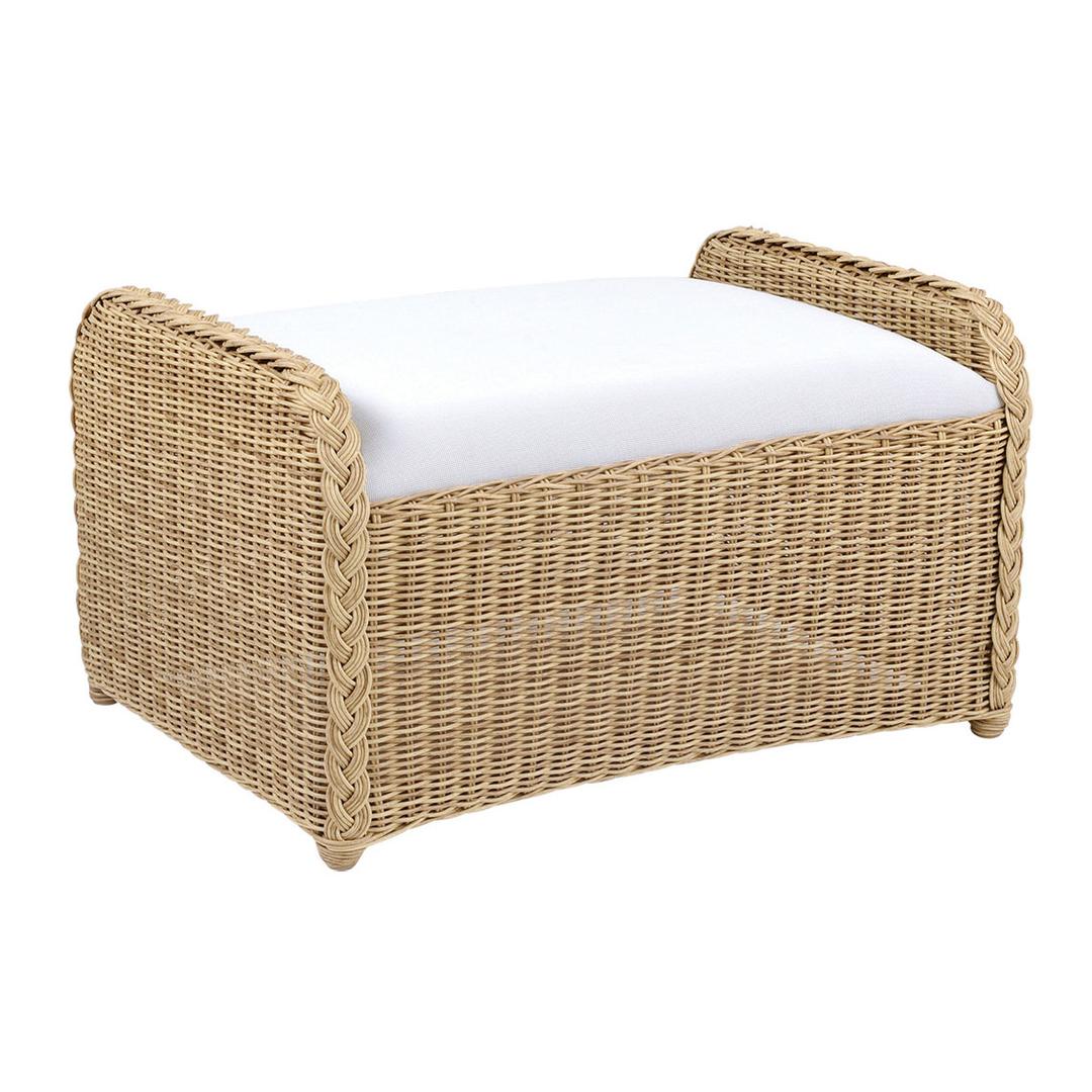 Kingsley Bate Quogue Woven Club Ottoman