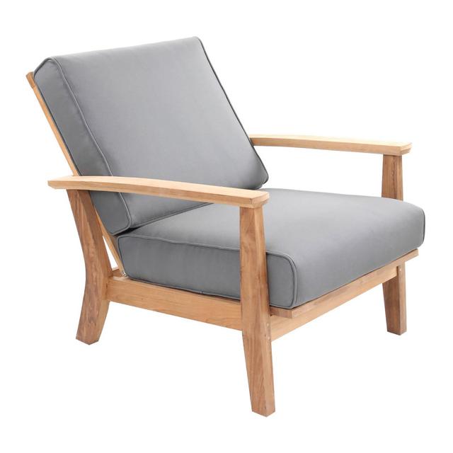 POVL Outdoor Calera 3-Piece Teak Sofa and Reclining Lounge Chair Set