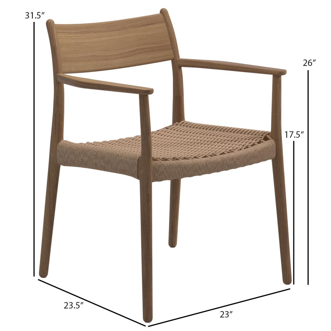 Gloster Lima Teak Dining Armchair - Dims Gloster Lima Teak Dining Armchair - Dims