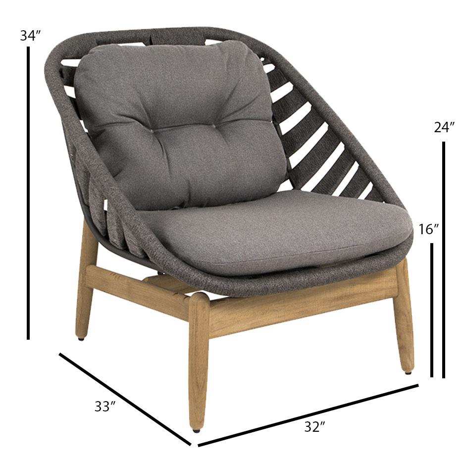 Cane-line Strington Soft Rope Lounge Chair - Dims Cane-line Strington Soft Rope Lounge Chair - Dims