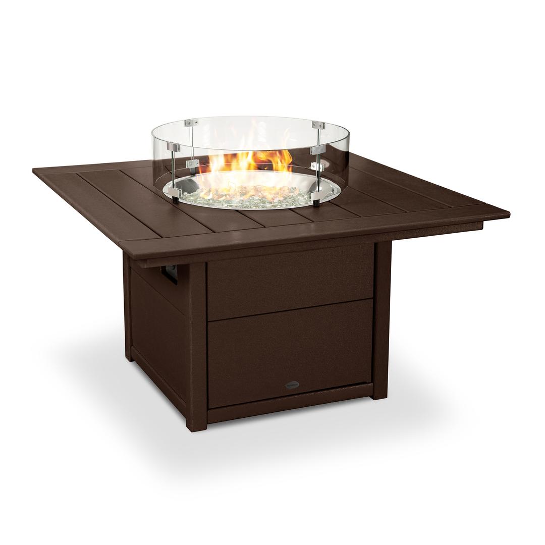 Polywood 42" Square Gas Fire Table w/ Hidden Tank