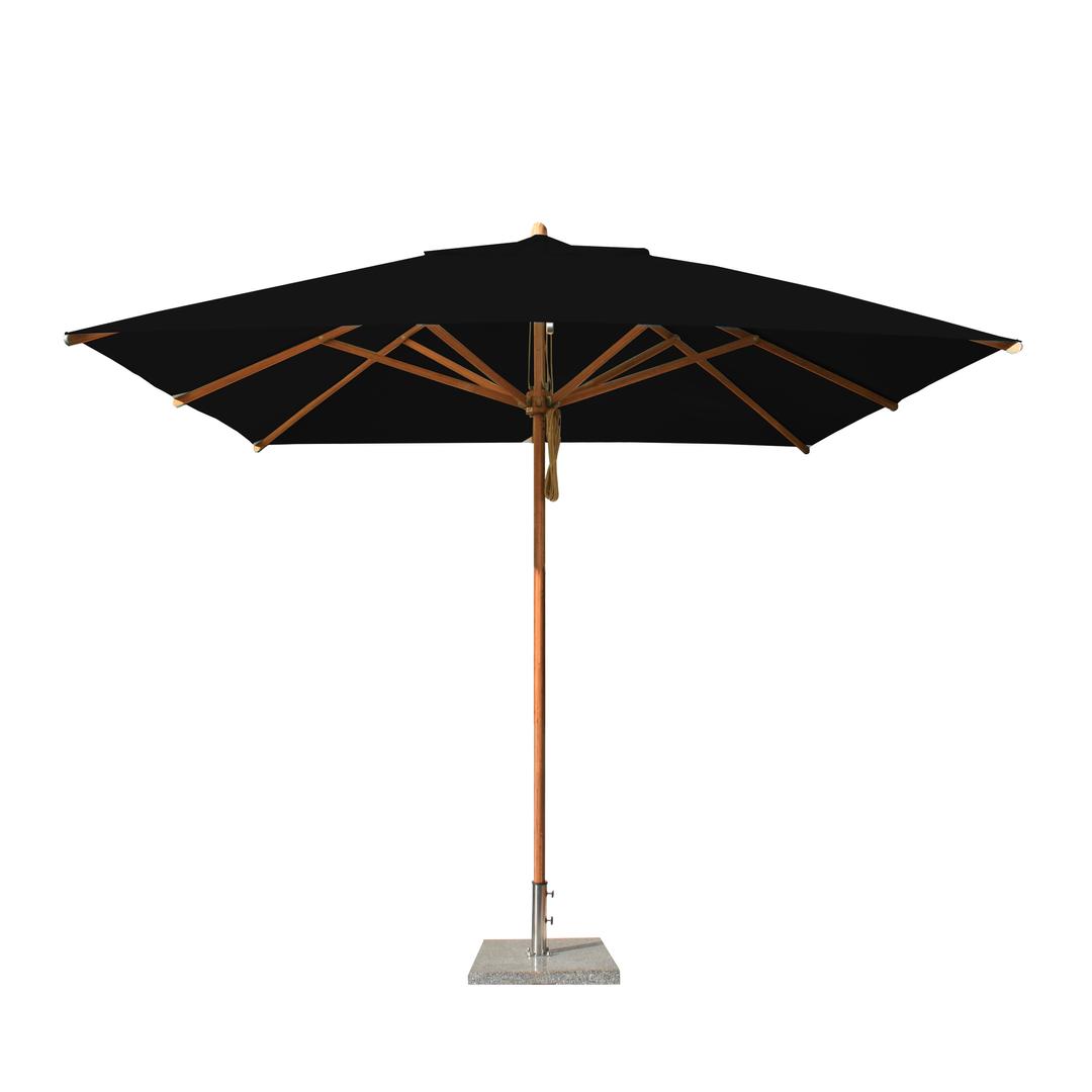 Bambrella Levante 8.5' Square Bamboo Market Patio Umbrella