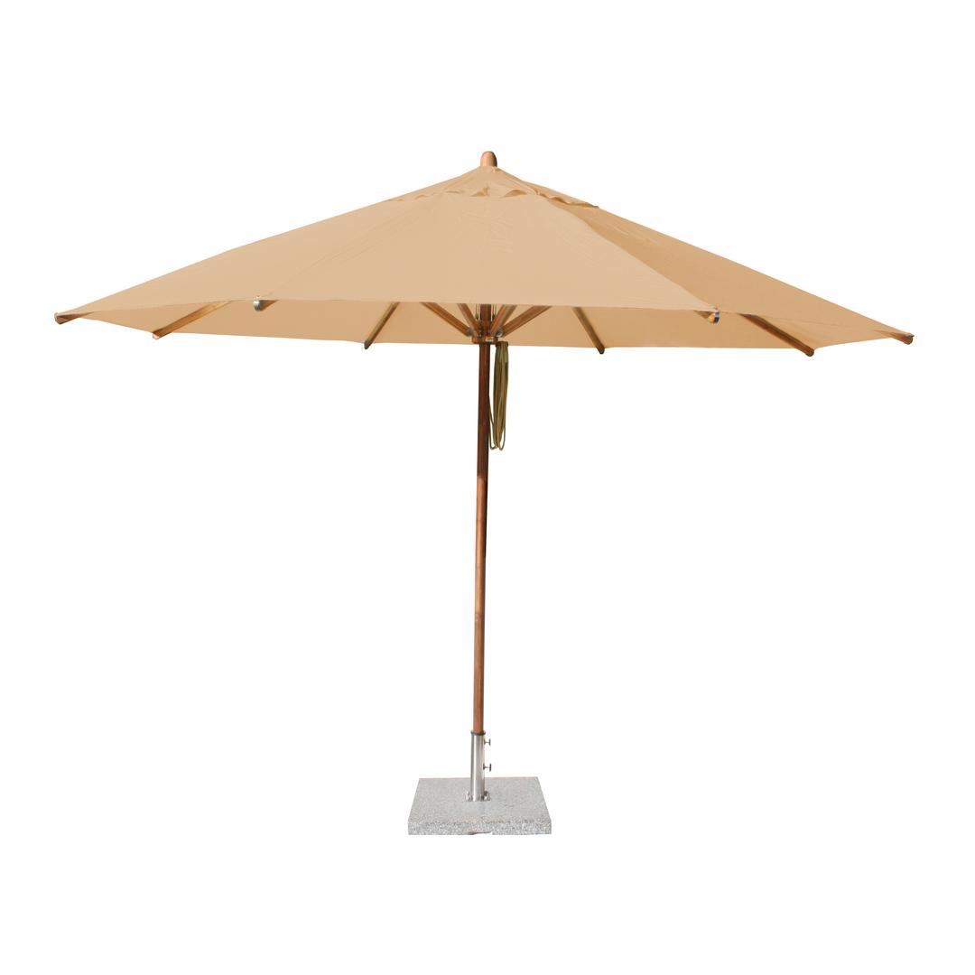 Bambrella Sirocco 9' Round Bamboo Market Patio Umbrella