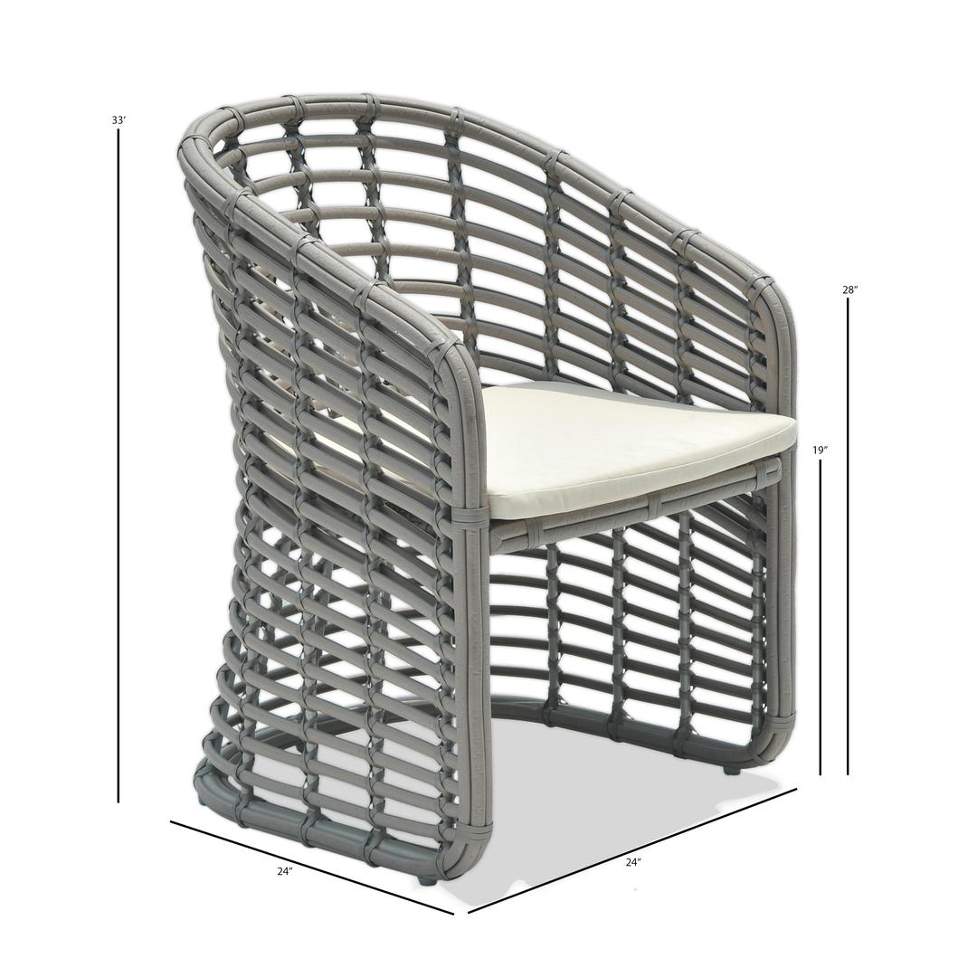 Skyline Design Ruby Woven Dining Armchair - Dimension Image Skyline Design Ruby Woven Dining Armchair - Dimension Image