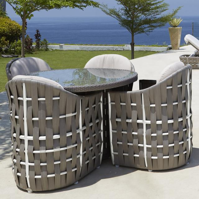Skyline Design Strips Woven Dining Armchair