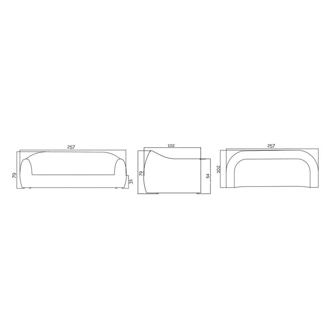 Skyline Design Ruby Woven Sofa - Dimension Image Skyline Design Ruby Woven Sofa - Dimension Image