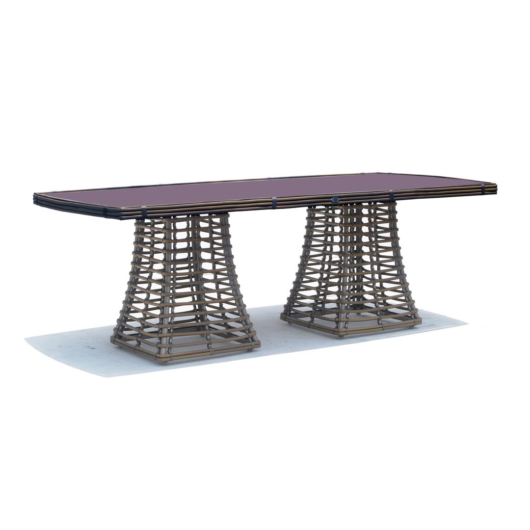 Skyline Design Ruby 86" Aluminum Rectangular Dining Table