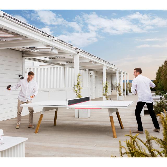 RS Barcelona You and Me Standard White Indoor/Outdoor Ping Pong Table