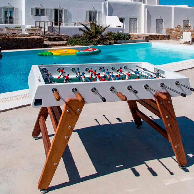 RS Barcelona RS3 Wood White Indoor/Outdoor Foosball Table