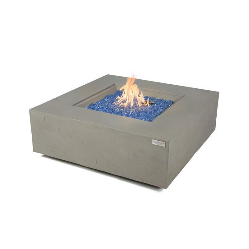 Elementi Plus Capertee 40" Square Concrete Gas Fire Table