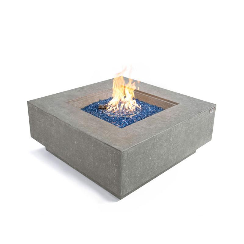 Elementi Plus Victoria 40" Square Concrete Gas Fire Table