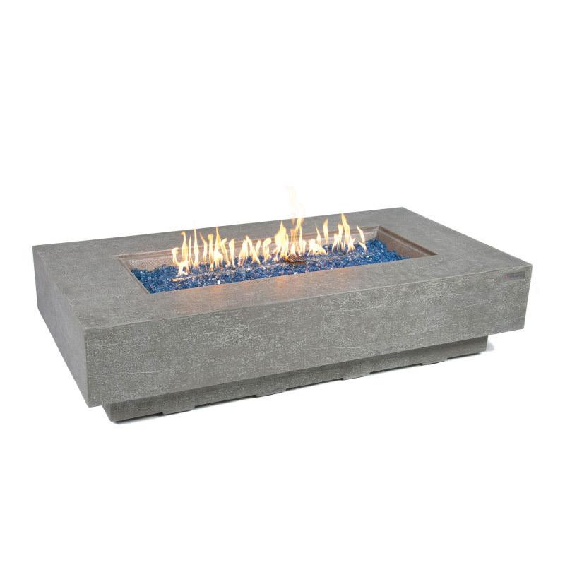 Elementi Plus Riviera 60" Rectangular Concrete Gas Fire Table