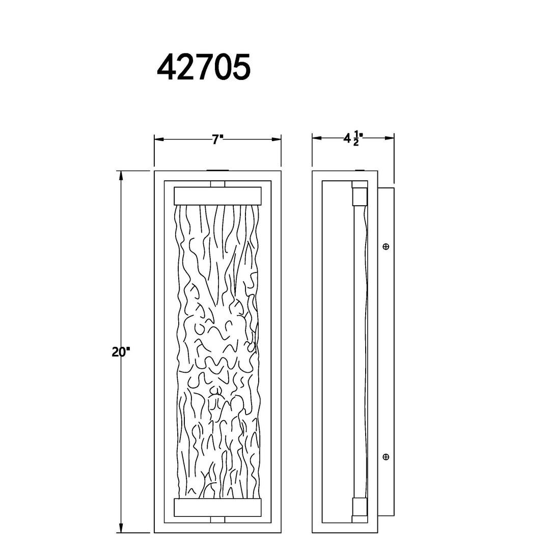 Eurofase Ilya 20" LED Wall Sconce - Dimensions Eurofase Ilya 20" LED Wall Sconce - Dimensions