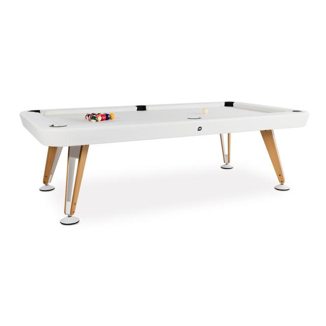 RS Barcelona Diagonal 8' White Outdoor Billiard Table
