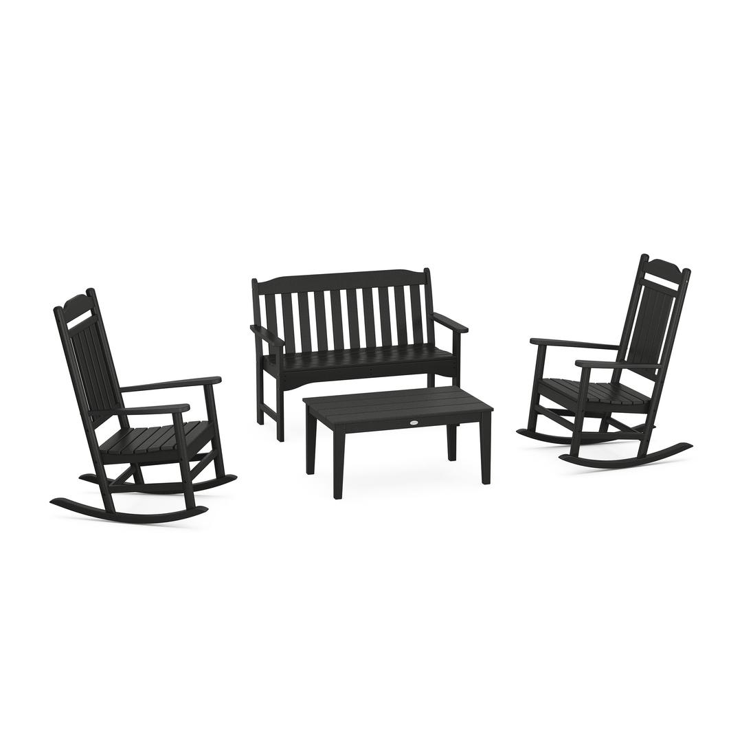 Polywood Country Living Legacy Rocking Chair 4-Piece Porch Set