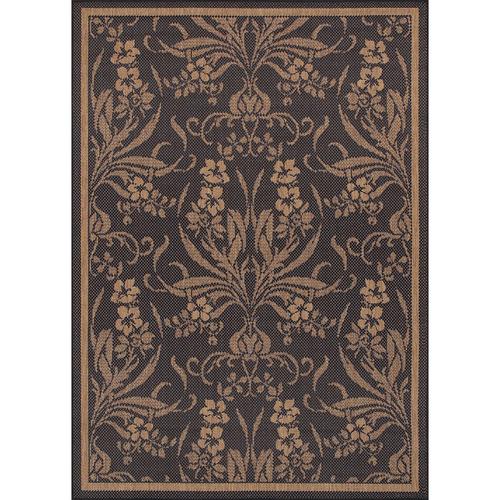 Couristan Recife Garden Cottage Black Cocoa Indoor/Outdoor Rug