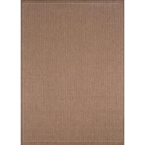 Couristan Recife Saddle Stitch Cocoa Natural Indoor/Outdoor Rug