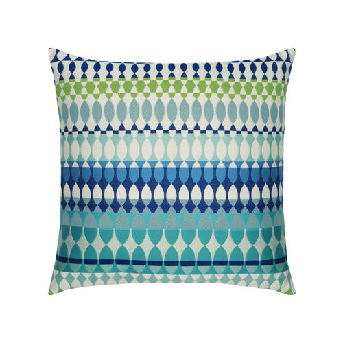 Elaine Smith 20" x 20" Modern Oval Ocean Sunbrella Outdoor Pillow