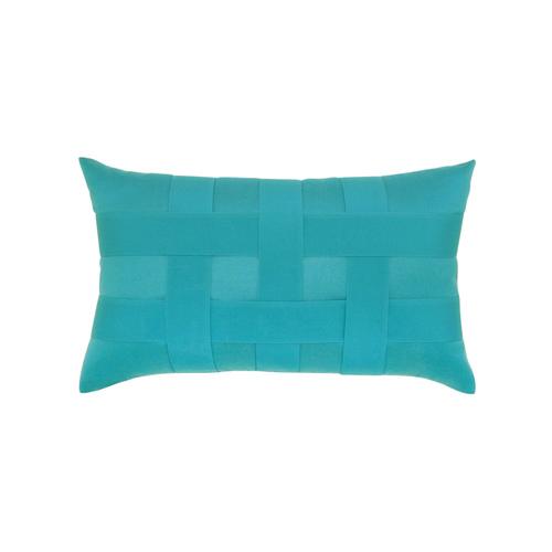 Elaine Smith 20" x 12" Basketweave Aruba Lumbar Sunbrella Outdoor Pillow
