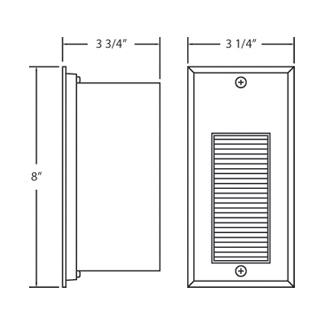 Eurofase Orona LED In-Wall Light - Dimensions Eurofase Orona LED In-Wall Light - Dimensions
