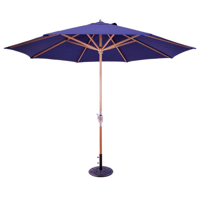 Galtech 11' Teak Crank Lift Round Umbrella